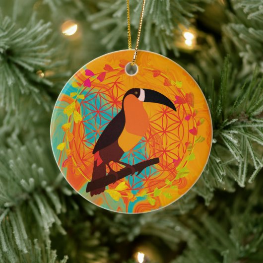 Mandala vogel keramisch ornament (Boom)