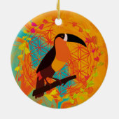 Mandala vogel keramisch ornament (Achterkant)