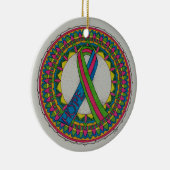 Mandala voor gemetastaseerde borstkanker keramisch ornament (Rechts)