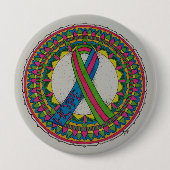 Mandala voor gemetastaseerde borstkanker ronde button 4,0 cm (Voorkant)