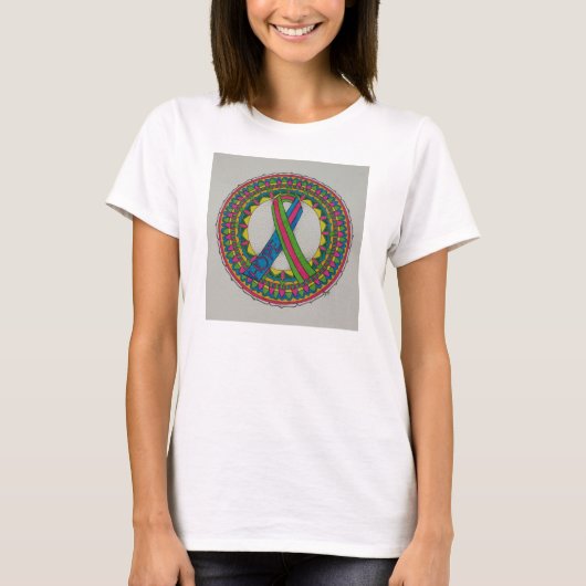 Mandala voor gemetastaseerde borstkanker t-shirt (Voorkant)