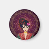 Mandala Vrouw Kunst Magneet (Voorkant)