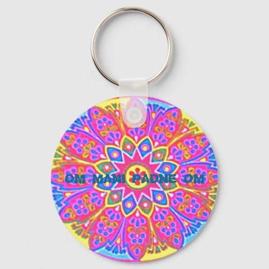 MANDALA W/ MANTRA Sleutelhanger (Voorkant)