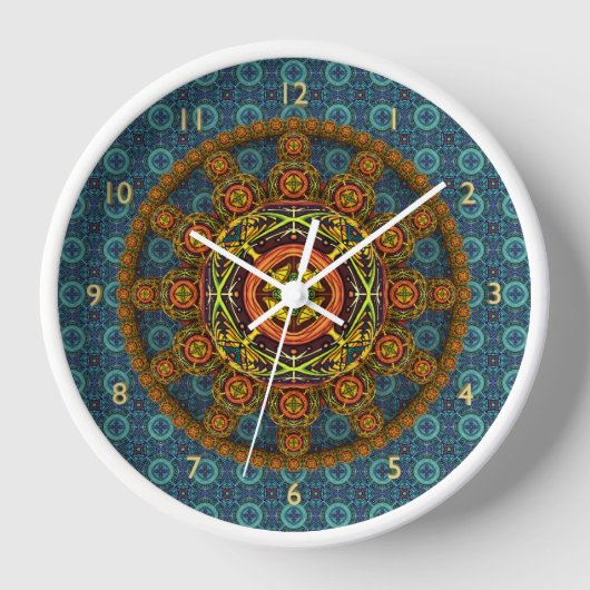 Mandala Wall Clock (Voorkant)
