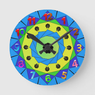 Mandala Wall Clock Ronde Klok