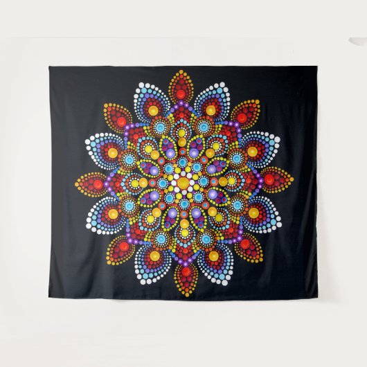 Mandala Wandkleed (Voorkant (horizontaal))