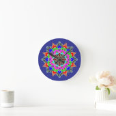Mandala wandklok, 8" ronde acryl ronde klok (Huis)