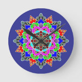 Mandala wandklok, 8" ronde acryl ronde klok (Voorkant)