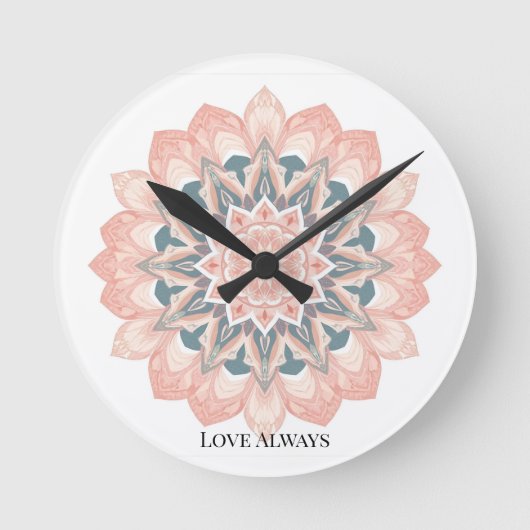 Mandala wandklok – Arabesque kunst (Voorkant)