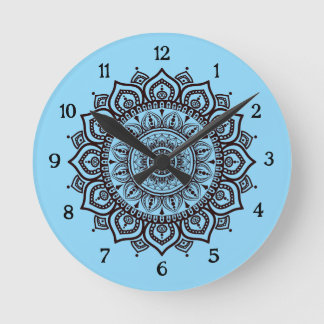 Mandala-wandklok Elegante Spirituele Huisdecoratie Ronde Klok