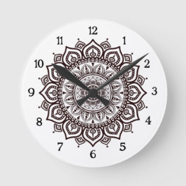 Mandala-wandklok Elegante Spirituele Huisdecoratie Ronde Klok