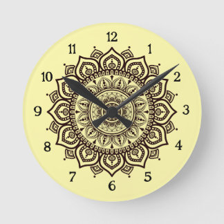 Mandala-wandklok Elegante Spirituele Huisdecoratie Ronde Klok