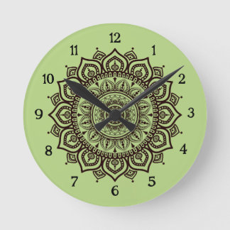 Mandala-wandklok Elegante Spirituele Huisdecoratie Ronde Klok