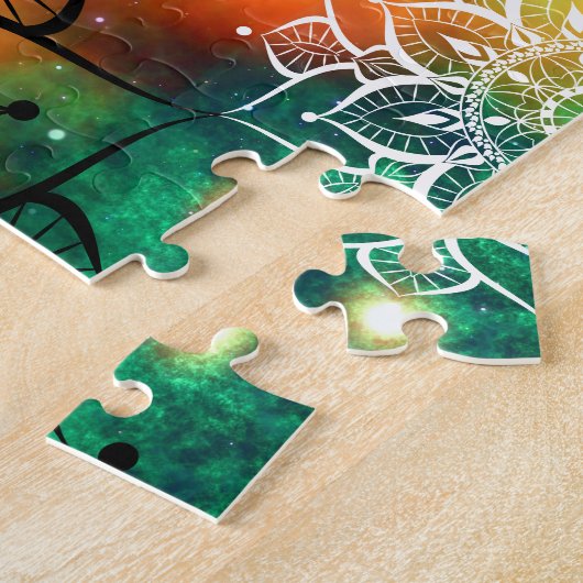 Mandala waterverf nebula yoga zen legpuzzel (Zijkant)