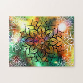 Mandala waterverf nebula yoga zen legpuzzel (Horizontaal)