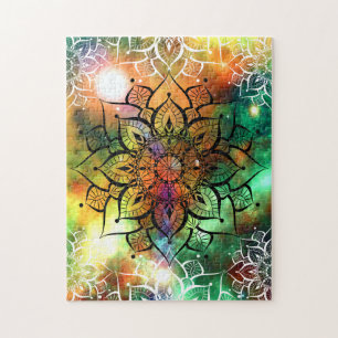 Mandala waterverf nebula yoga zen legpuzzel