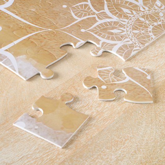 Mandala waterverf strand zee oceaan legpuzzel (Zijkant)