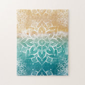 Mandala waterverf strand zee oceaan legpuzzel (Verticaal)