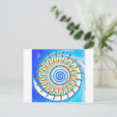 Mandala Waterwave Briefkaart (Staand voorkant)
