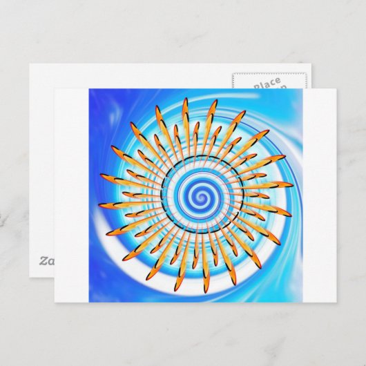 Mandala Waterwave Briefkaart (Voorkant / Achterkant)