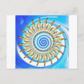 Mandala Waterwave Briefkaart (Voorkant)