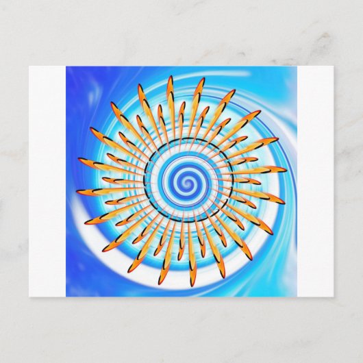 Mandala Waterwave Briefkaart (Voorkant)