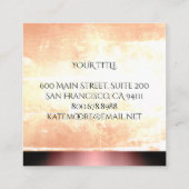 Mandala Weathered Roos Gold Metallic Vierkante Visitekaartje (Achterkant)