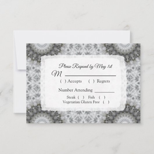 Mandala Wedding RSVP-kaart RSVP Kaartje (Voorkant)