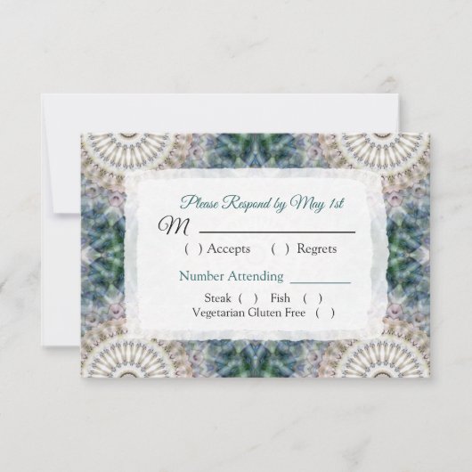 Mandala Wedding RSVP-kaart RSVP Kaartje (Voorkant)