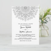 Mandala Wedding Uitnodiging (Staand voorkant)