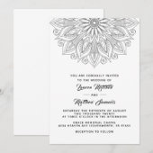 Mandala Wedding Uitnodiging (Voorkant / Achterkant)