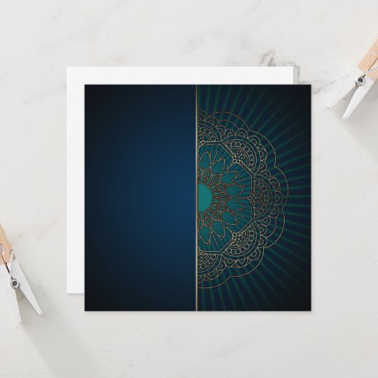 Mandala - Wenskaart Kaart (Voorkant / Achterkant in situ)