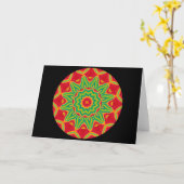 Mandala wenskaart kaart (Gele Bloem)
