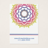 Mandala White Earring Visitekaartje (Achterkant)