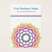 Mandala White Earring Visitekaartje (Voorkant)