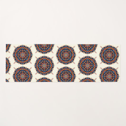 Mandala-White Yogamat (Voorkant (horizontaal))