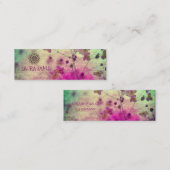 Mandala Wildflower Vrouwelijke Profiel Kaart Mini Visitekaartje (Voorkant / Achterkant)