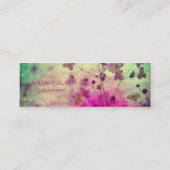 Mandala Wildflower Vrouwelijke Profiel Kaart Mini Visitekaartje (Achterkant)
