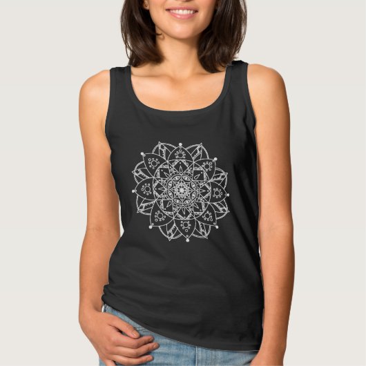 Mandala wit t-shirt (Voorkant)