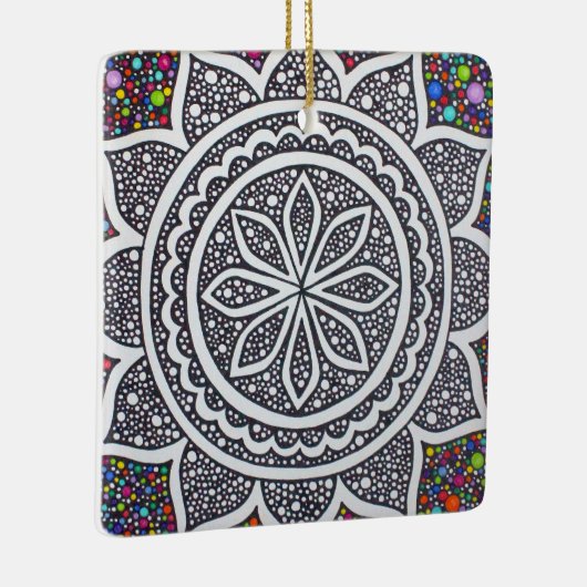 Mandala with Bubbles Keramisch Ornament (Rechts)