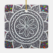 Mandala with Bubbles Keramisch Ornament (Achterkant)