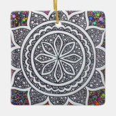 Mandala with Bubbles Keramisch Ornament (Voorkant)
