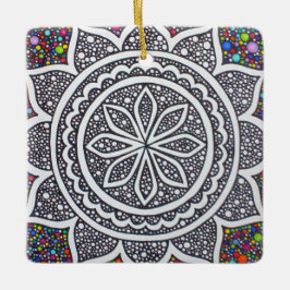 Mandala with Bubbles Keramisch Ornament