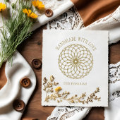 Mandala with Handmade with Love quote Rubberstempel