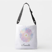*~* Mandala Women Meditation Energy Pastel Rainbow Crossbody Tas (Voorkant)