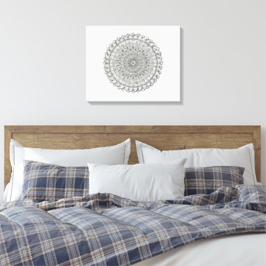 Mandala World Canvas Afdruk (Insitu (Slaapkamer))