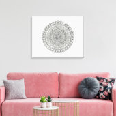Mandala World Canvas Afdruk (Insitu (Woonkamer))