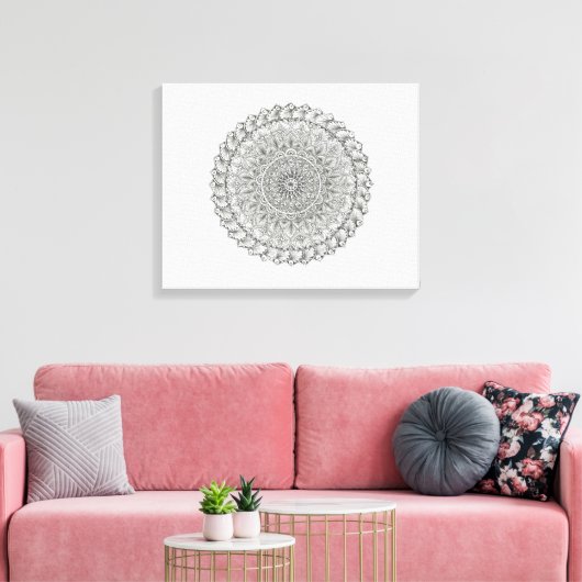 Mandala World Canvas Afdruk (Insitu (Woonkamer))
