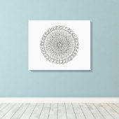 Mandala World Canvas Afdruk (Insitu (Houten vloer))