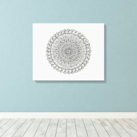 Mandala World Canvas Afdruk (Insitu (Houten vloer))
